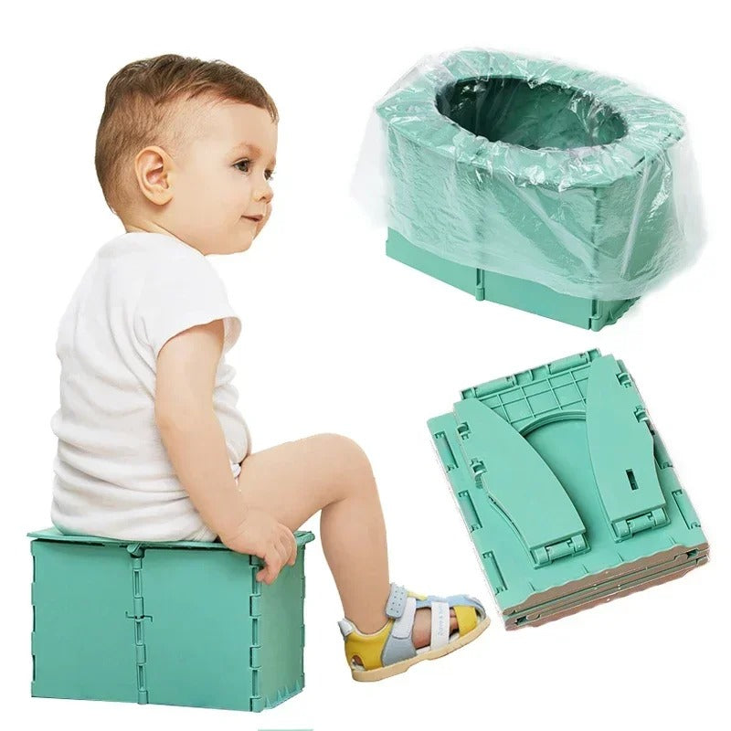 Asiento Portátil Plegable para Niños - Inodoro de Viaje para Camping, Senderismo y Viajes Largos